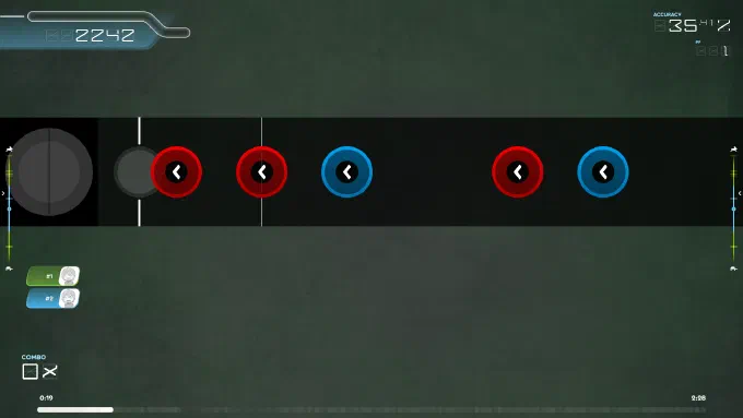 Screenshot of Osu! Taiko gameplay
